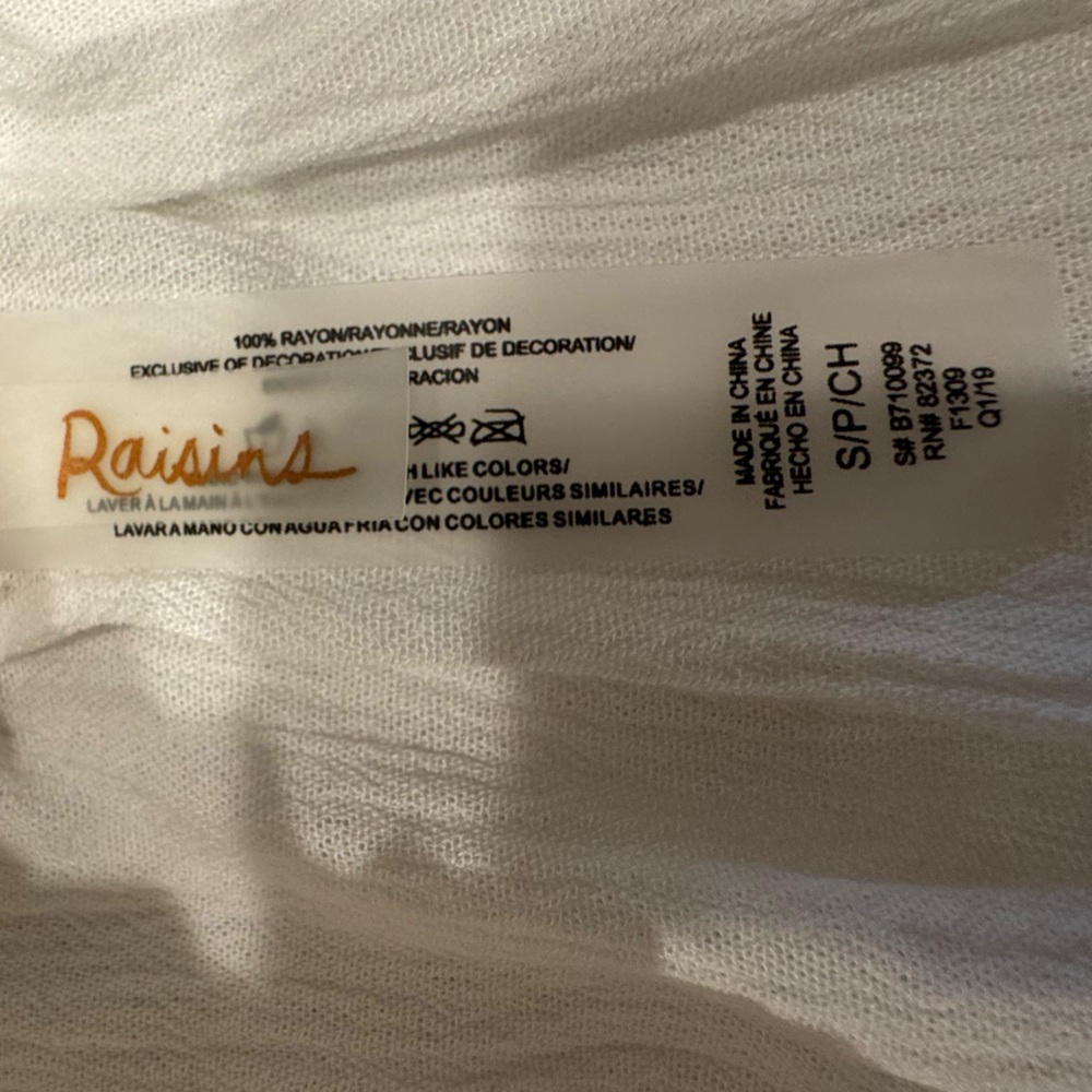 Raisins Womens West Coast Off-The-Shoulder Romper Cover-Up White Size S - Picture 10 of 11